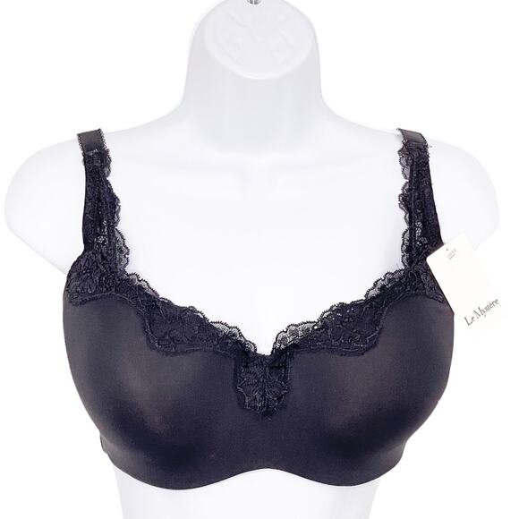 Le Mystere Lace Tisha Bra Black 32DDD/F NEW - Picture 2 of 11